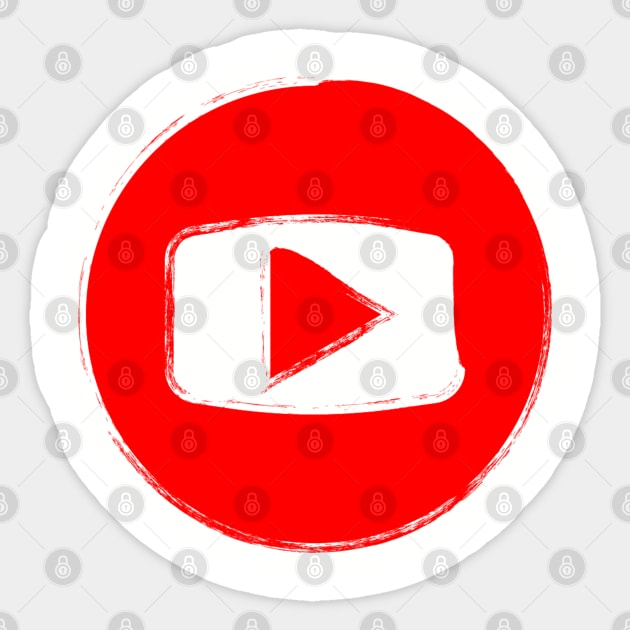 youtube logo Sticker by M_Mary